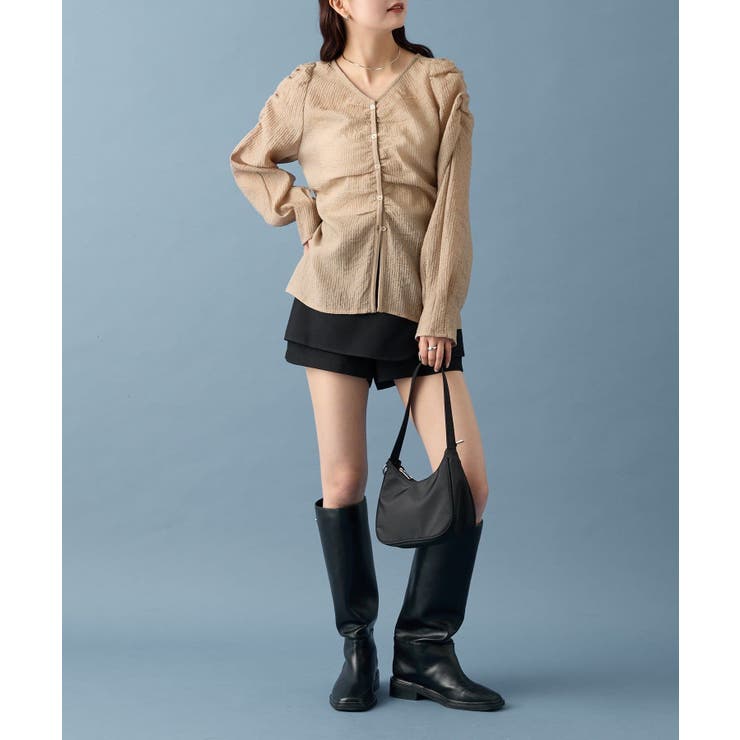 【mystic】Vシャーリングブラウス | PAL GROUP OUTLET | 詳細画像26 