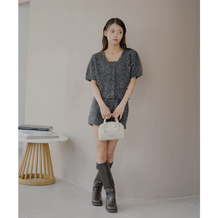 【Chico】ラメシャギーニットCD+ベアキャミSET | PAL GROUP OUTLET | 詳細画像11 