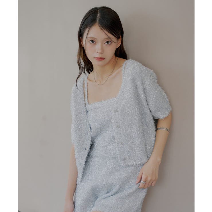 【Chico】ラメシャギーニットCD+ベアキャミSET | PAL GROUP OUTLET | 詳細画像3 