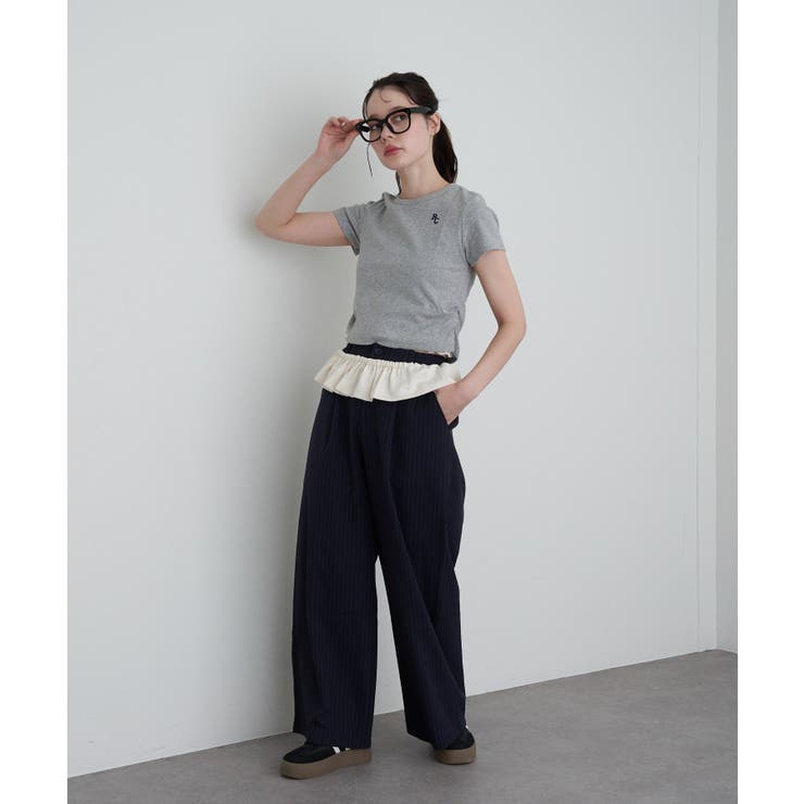 RAY CASSIN】フリルベルト付ルーズスラックスPT[品番：PALW0006604