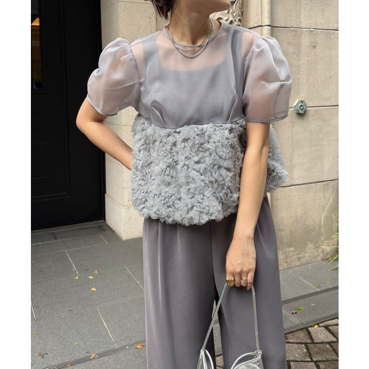 DouDou】W オーガンジーブラウスセットドレス[品番：PALW0006574]｜PAL