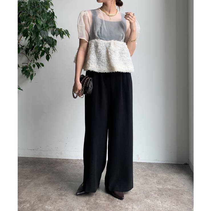 DouDou】W オーガンジーブラウスセットドレス[品番：PALW0006574]｜PAL