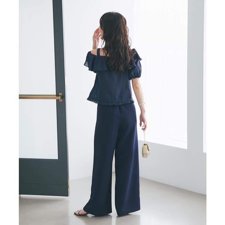 La boutique BonBon】ダブルクロス1タックワイドPT[品番：PALW0006586 