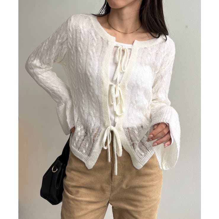 CAPRICIEUX LE'MAGE】2WAYモヘアリボンニット[品番：PALW0006591]｜PAL