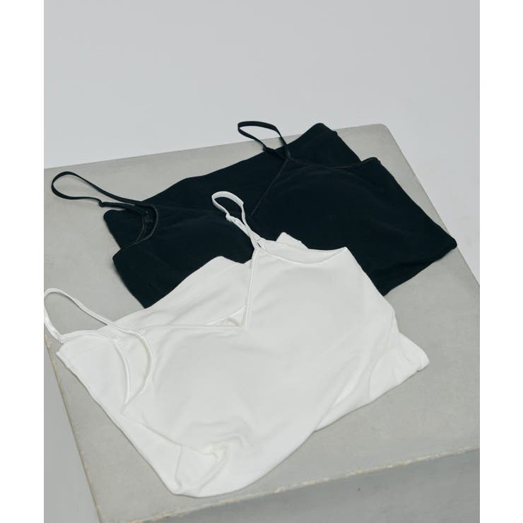 BK | 【Lui's】カップ付きVネックキャミ | PAL GROUP OUTLET