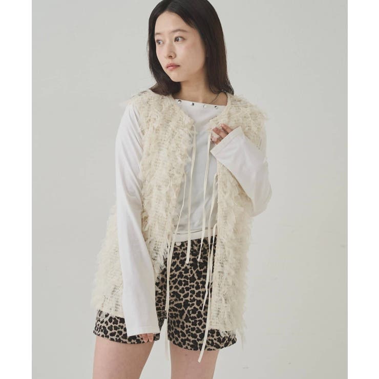 IVY | 【WHO'S WHO gallery】チュールフリンジベスト | PAL GROUP OUTLET