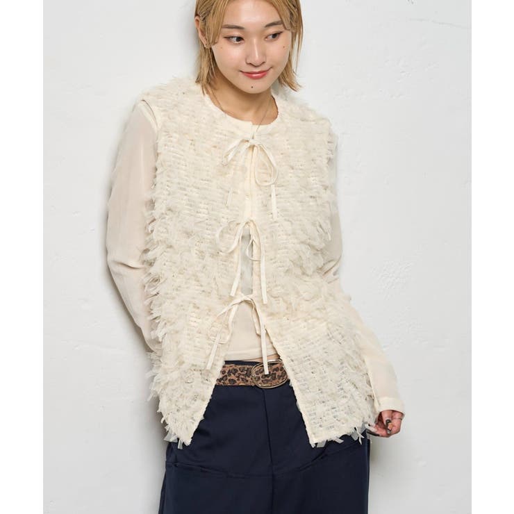 【WHO'S WHO gallery】チュールフリンジベスト | PAL GROUP OUTLET | 詳細画像18 