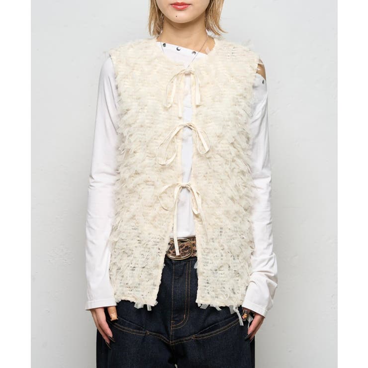 【WHO'S WHO gallery】チュールフリンジベスト | PAL GROUP OUTLET | 詳細画像29 