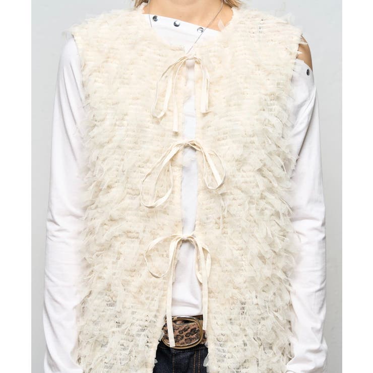 【WHO'S WHO gallery】チュールフリンジベスト | PAL GROUP OUTLET | 詳細画像32 