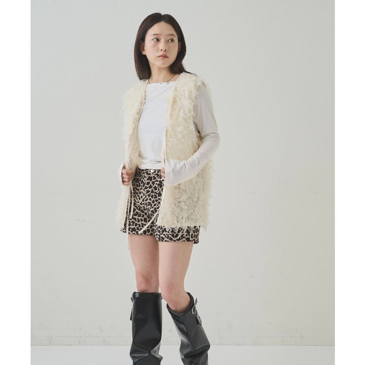 【WHO'S WHO gallery】チュールフリンジベスト | PAL GROUP OUTLET | 詳細画像6 