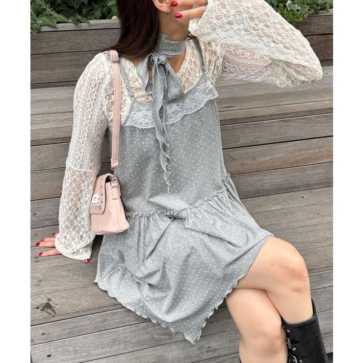 【Ciaopanic】チョーカーSETドットアシメチュニックキャミワンピ | PAL GROUP OUTLET | 詳細画像3 