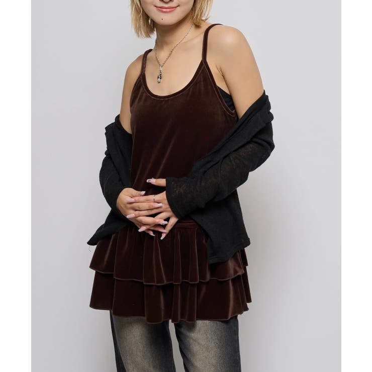 DBRN | 【WHO'S WHO gallery】ベロアフリルキャミ | PAL GROUP OUTLET