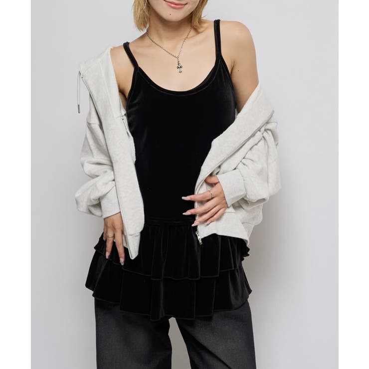 【WHO'S WHO gallery】ベロアフリルキャミ | PAL GROUP OUTLET | 詳細画像7 