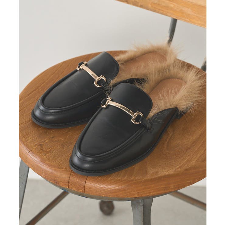 BK | 【Loungedress】ファーローファー | PAL GROUP OUTLET