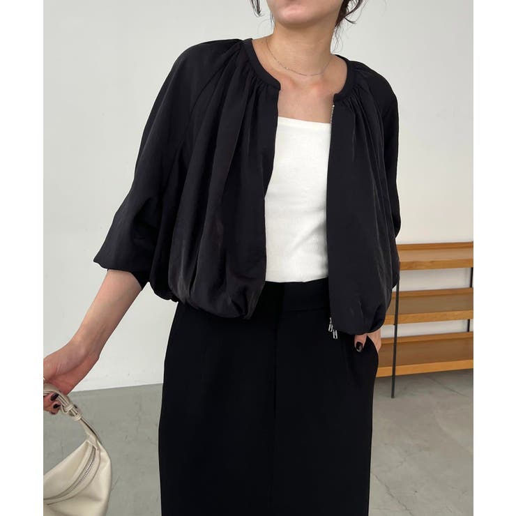 【CAPRICIEUX LE'MAGE】ノーカラーラウンドブルゾン | PAL GROUP OUTLET | 詳細画像6 