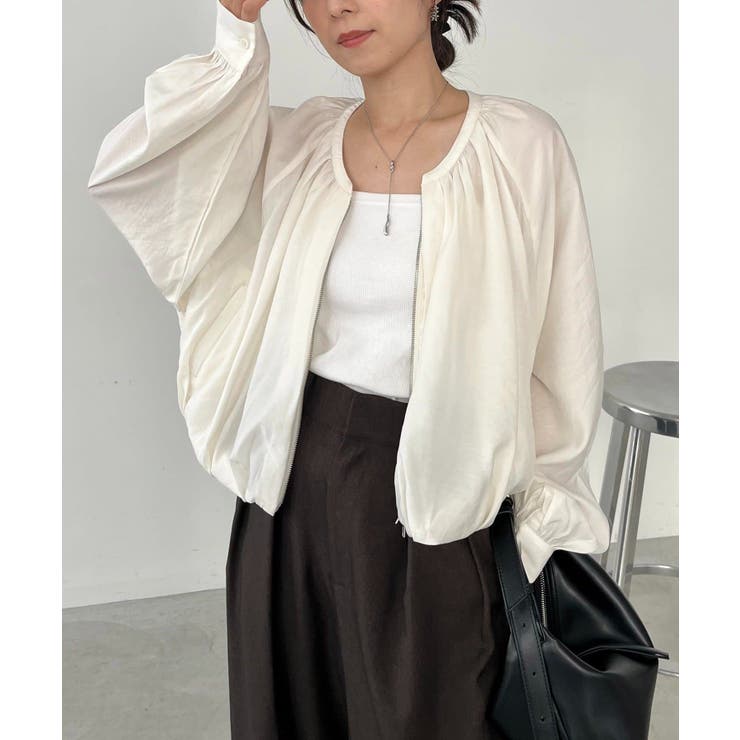 OFF | 【CAPRICIEUX LE'MAGE】ノーカラーラウンドブルゾン | PAL GROUP OUTLET