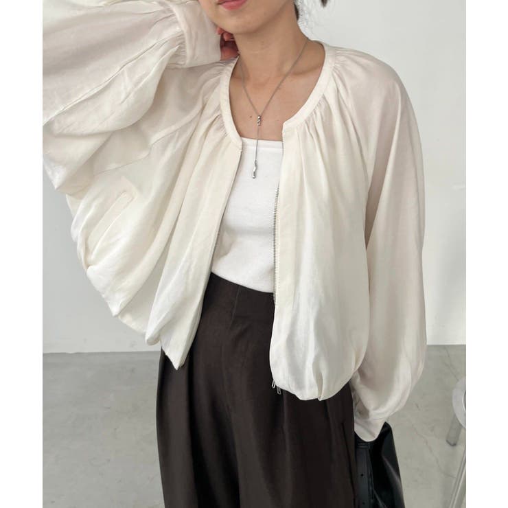 【CAPRICIEUX LE'MAGE】ノーカラーラウンドブルゾン | PAL GROUP OUTLET | 詳細画像21 