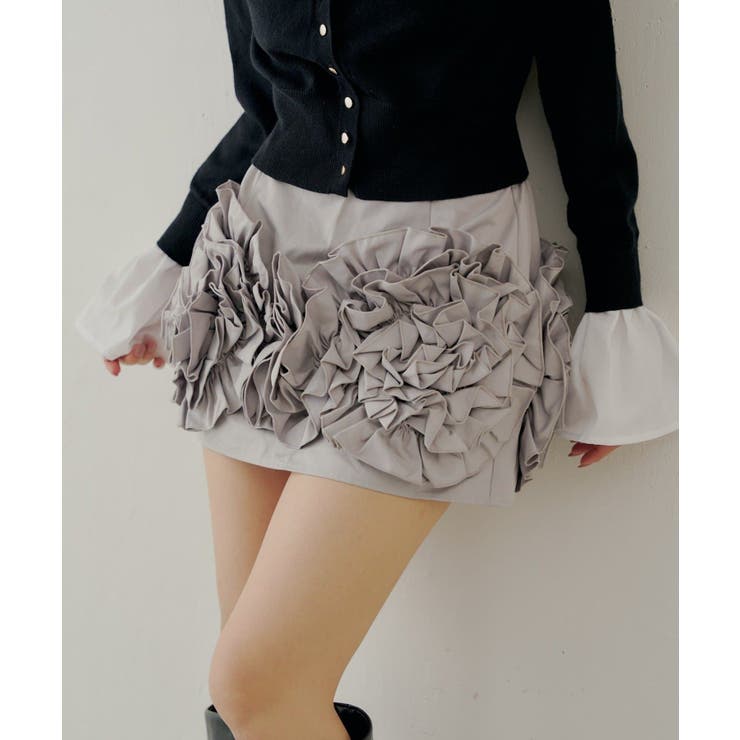 GRY | 【Chico】フリルデザインボリュームミニSK | PAL GROUP OUTLET