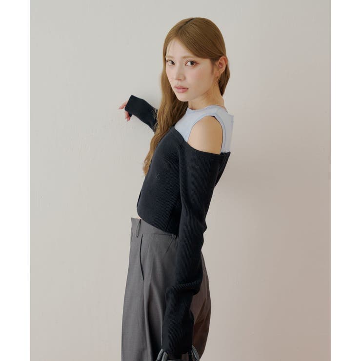 【Chico】ニットオフショルドッキングKT | PAL GROUP OUTLET | 詳細画像15 