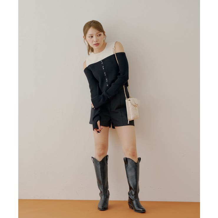 【Chico】ニットオフショルドッキングKT | PAL GROUP OUTLET | 詳細画像1 