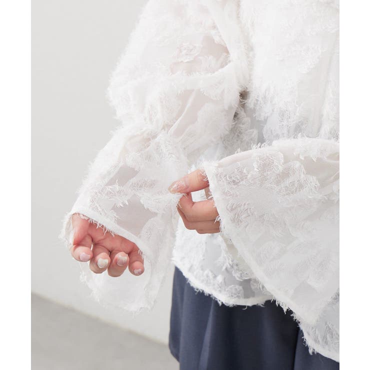 【mystic】[mline]シャギーフリル オフショルブラウス | PAL GROUP OUTLET | 詳細画像9 