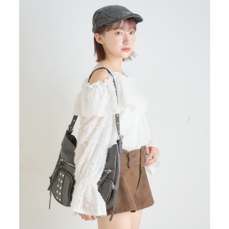 【mystic】[mline]シャギーフリル オフショルブラウス | PAL GROUP OUTLET | 詳細画像11 