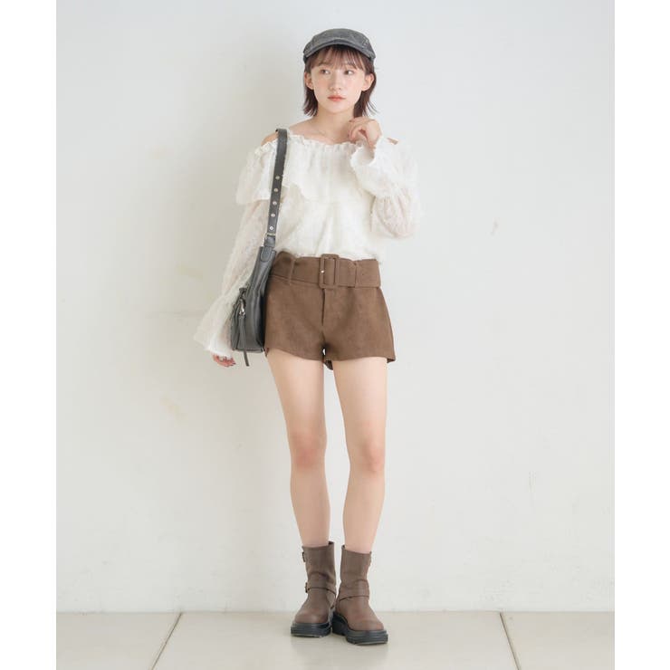 【mystic】[mline]シャギーフリル オフショルブラウス | PAL GROUP OUTLET | 詳細画像17 