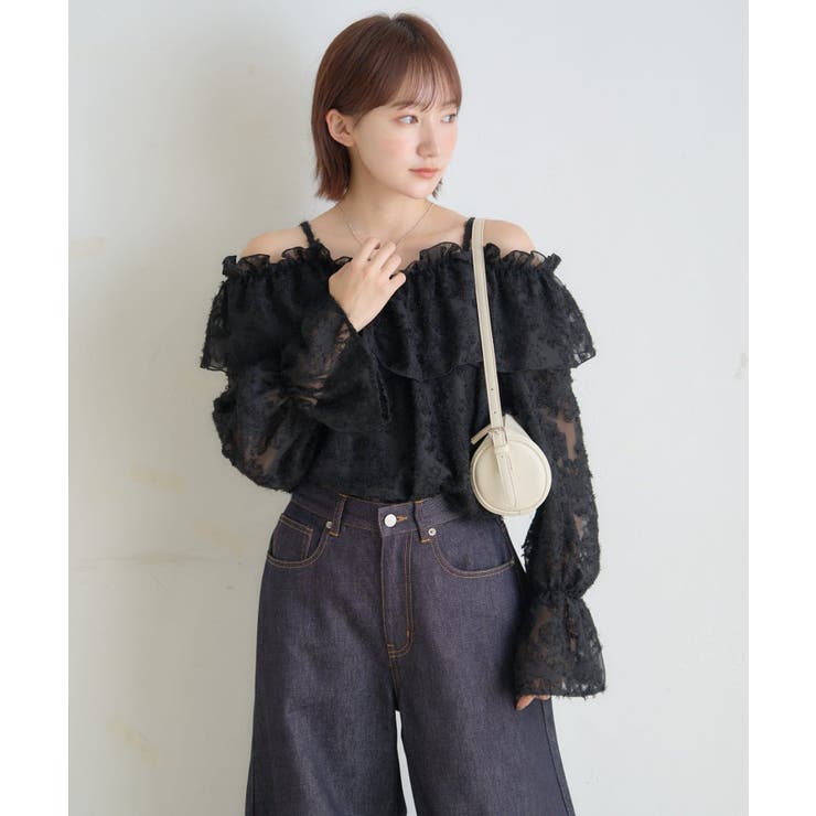 【mystic】[mline]シャギーフリル オフショルブラウス | PAL GROUP OUTLET | 詳細画像18 