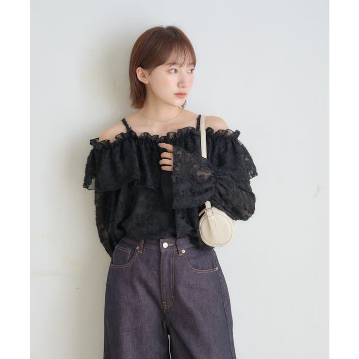 【mystic】[mline]シャギーフリル オフショルブラウス | PAL GROUP OUTLET | 詳細画像19 