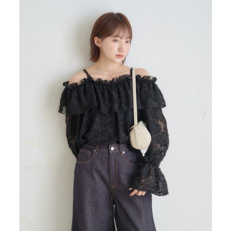 【mystic】[mline]シャギーフリル オフショルブラウス | PAL GROUP OUTLET | 詳細画像20 
