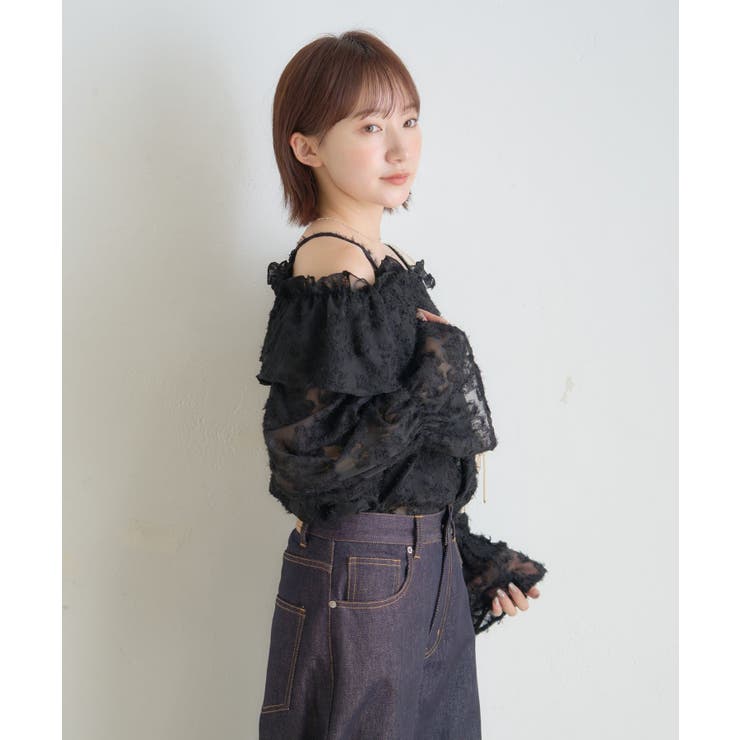 【mystic】[mline]シャギーフリル オフショルブラウス | PAL GROUP OUTLET | 詳細画像21 