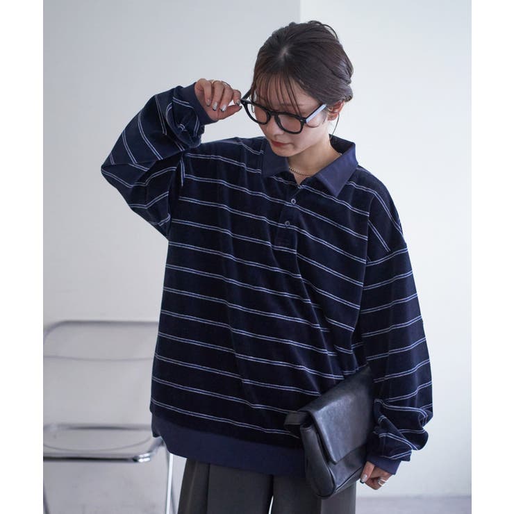 【Discoat】ベロアボーダーポロ | PAL GROUP OUTLET | 詳細画像20 