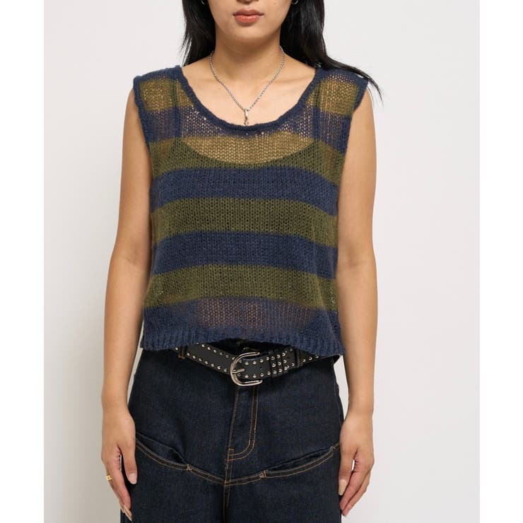 【WHO'S WHO gallery】ワイドボーダーニットベスト | PAL GROUP OUTLET | 詳細画像17 