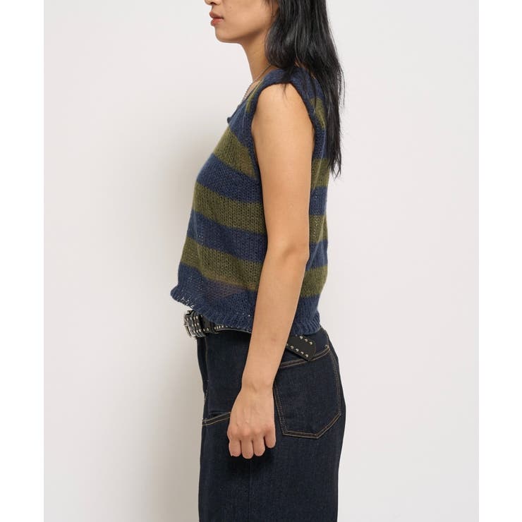 【WHO'S WHO gallery】ワイドボーダーニットベスト | PAL GROUP OUTLET | 詳細画像18 