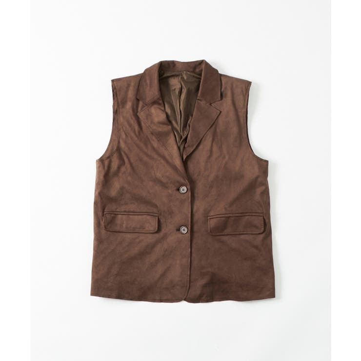 BRN | 【WHO'S WHO gallery】フェイクスウェードテーラードジレ | PAL GROUP OUTLET