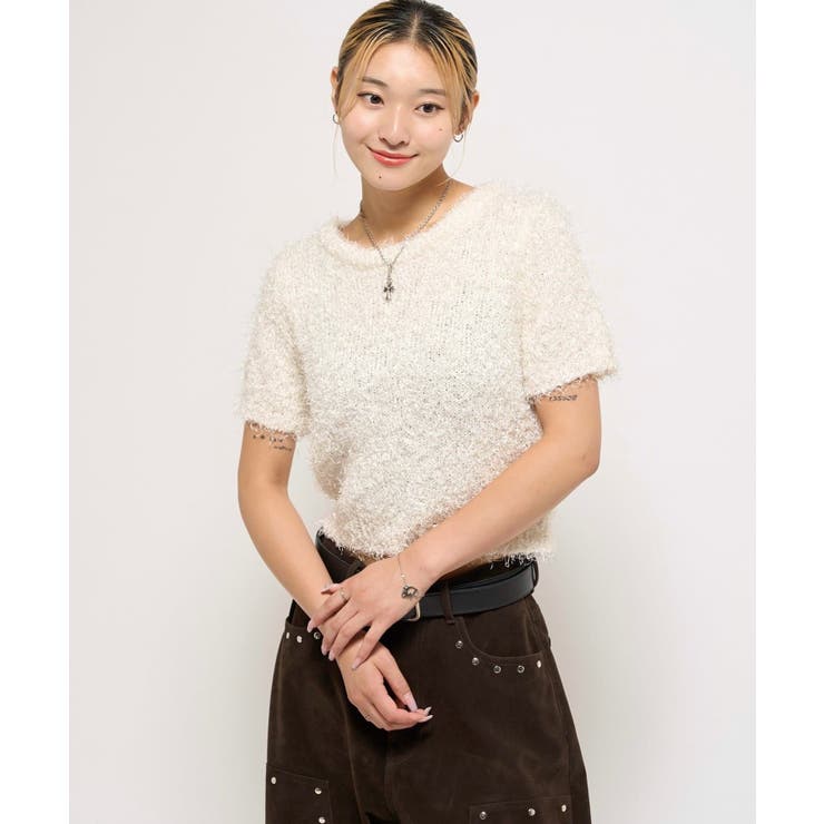 【WHO'S WHO gallery】シャギーニットトップス | PAL GROUP OUTLET | 詳細画像1 