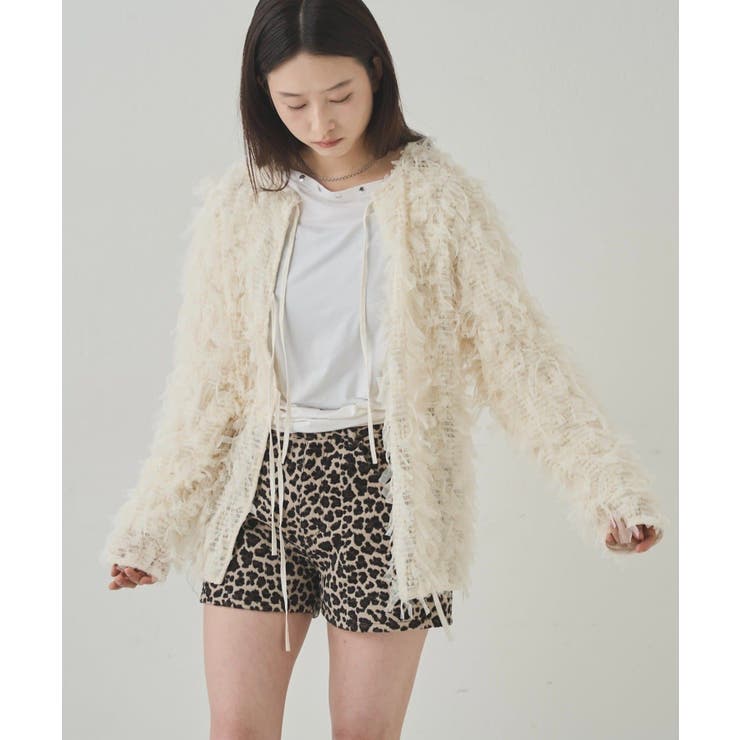 【WHO'S WHO gallery】チュールフリンジカーデ | PAL GROUP OUTLET | 詳細画像1 