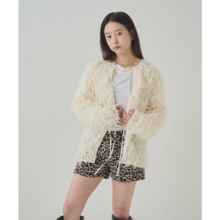 【WHO'S WHO gallery】チュールフリンジカーデ | PAL GROUP OUTLET | 詳細画像2 