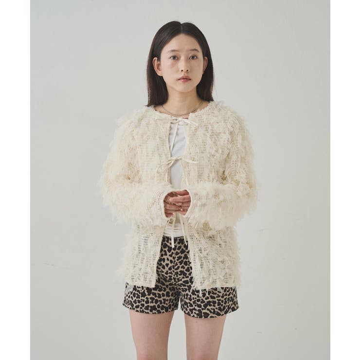 【WHO'S WHO gallery】チュールフリンジカーデ | PAL GROUP OUTLET | 詳細画像5 