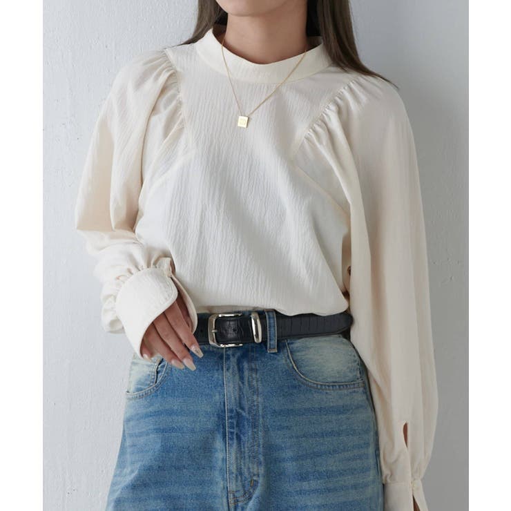 【Lui's】スタンド衿ボリュームブラウス | PAL GROUP OUTLET | 詳細画像9 