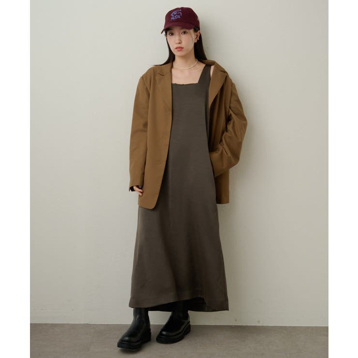 【Omekashi】サテンスクエアジャンスカ | PAL GROUP OUTLET | 詳細画像1 