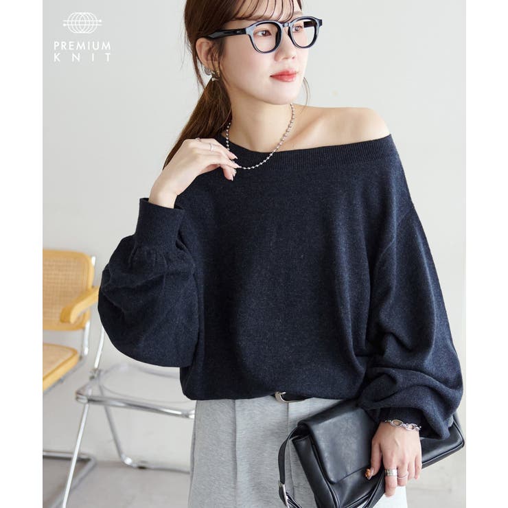 【Discoat】スーパーファインウールワンショルプルオーバー | PAL GROUP OUTLET | 詳細画像1 