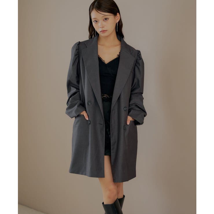 【Chico】ローズコサージュ付パフロングJKT | PAL GROUP OUTLET | 詳細画像4 