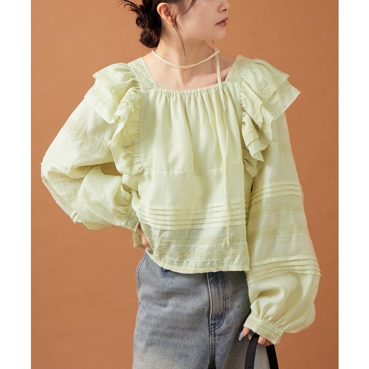 【mystic】ショルダーフリルブラウス | PAL GROUP OUTLET | 詳細画像2 