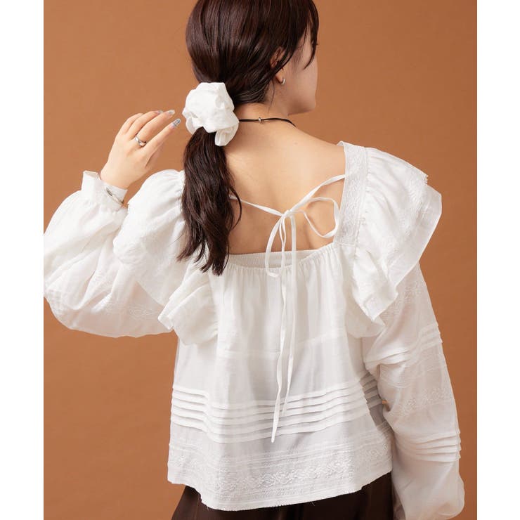 【mystic】ショルダーフリルブラウス | PAL GROUP OUTLET | 詳細画像1 