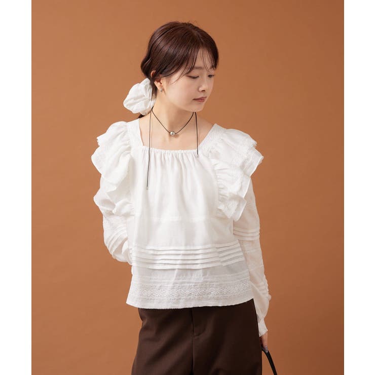 【mystic】ショルダーフリルブラウス | PAL GROUP OUTLET | 詳細画像17 