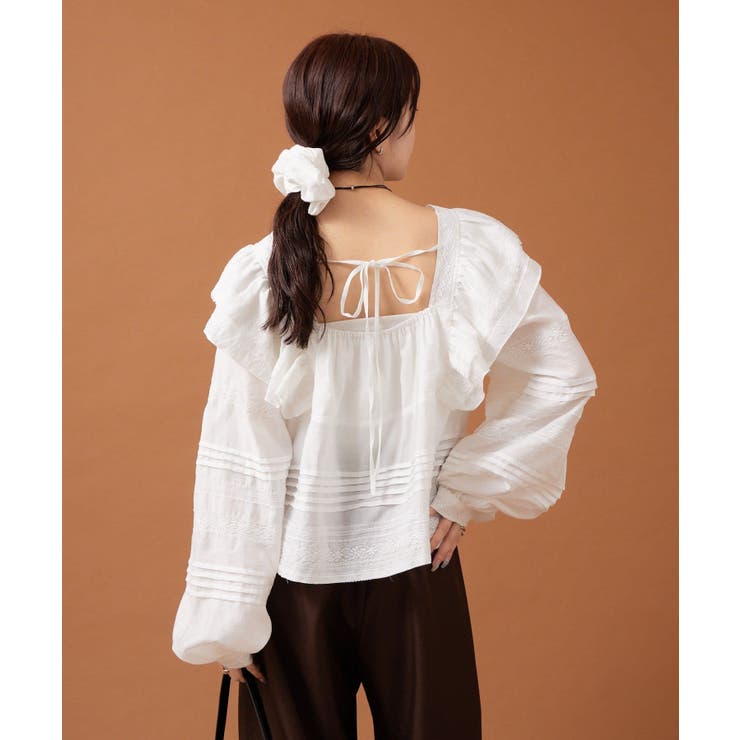 【mystic】ショルダーフリルブラウス | PAL GROUP OUTLET | 詳細画像18 