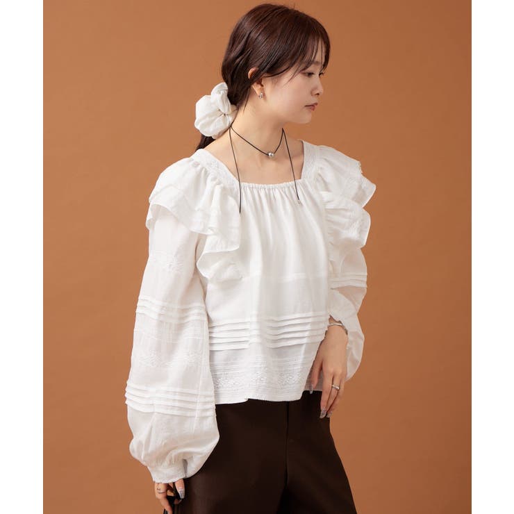 【mystic】ショルダーフリルブラウス | PAL GROUP OUTLET | 詳細画像20 
