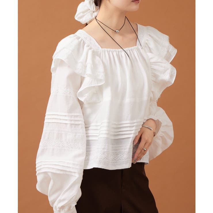 【mystic】ショルダーフリルブラウス | PAL GROUP OUTLET | 詳細画像21 