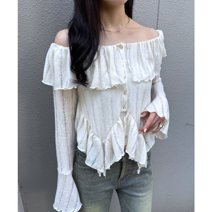 【mystic】[mline]ティアードオフショルブラウス | PAL GROUP OUTLET | 詳細画像2 